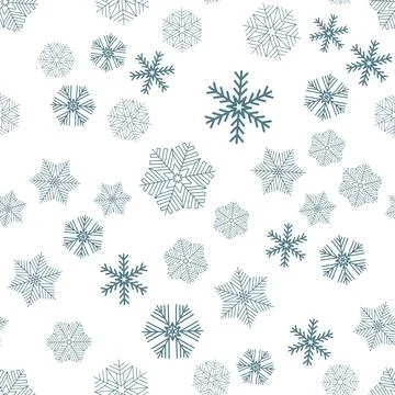 Christmas seamless pattern with snowflake, winter festive ornament for textil Stockillustratie