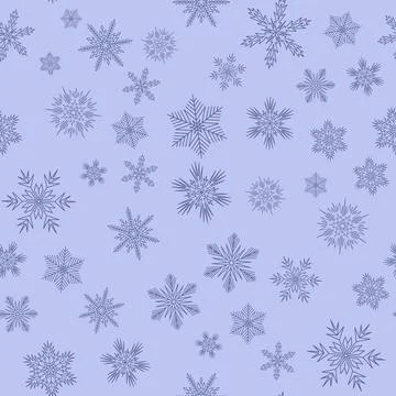Christmas seamless pattern with snowflake, winter festive ornament for design Stock Illustration