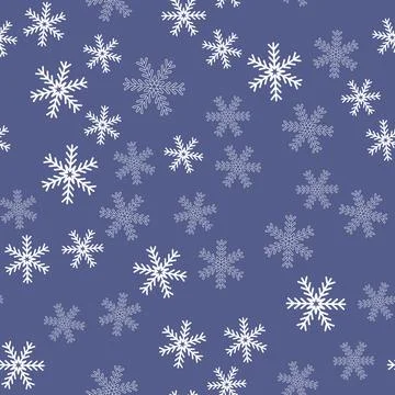 Christmas seamless pattern with snowflake, winter festive ornament for desi.. Stock Illustration