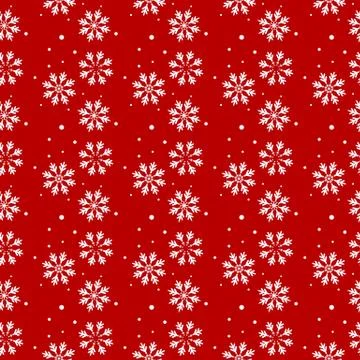 Christmas seamless pattern with snowflakes abstract background. White snowfla Stock Illustration
