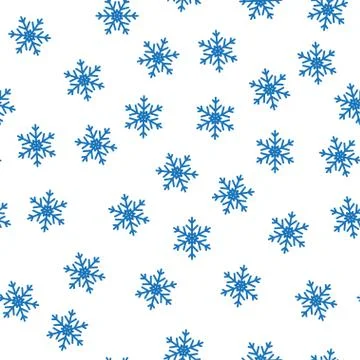 Christmas seamless pattern with snowflakes Stock Illustration