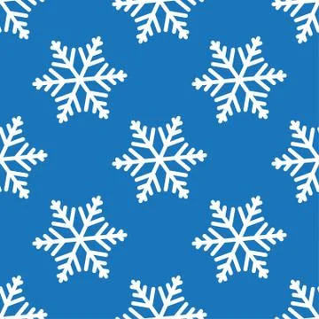 Christmas seamless pattern with snowflakes Stock Illustration