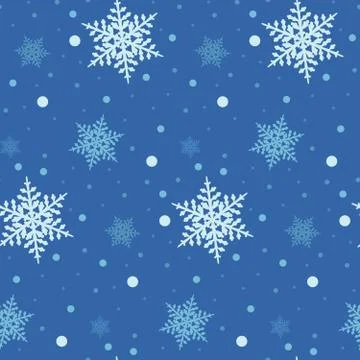 Christmas seamless pattern with snowflakes. Stock Illustration