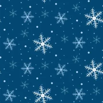 Christmas seamless pattern with snowflakes. Stock Illustration