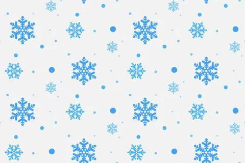 Christmas seamless pattern with snowflakes. Stock Illustration