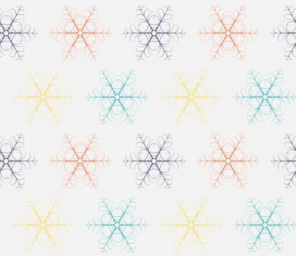 Christmas seamless pattern with snowflakes. Stock Illustration