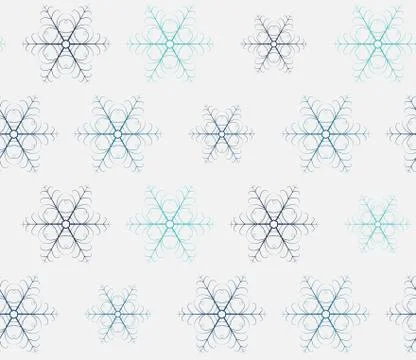 Christmas seamless pattern with snowflakes. Stock Illustration