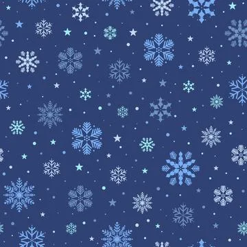 Christmas seamless pattern. Snowflakes. Stock Illustration