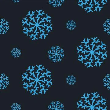 Christmas seamless pattern with snowflakes isolated on dark background. Happy Stock Illustration