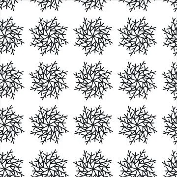 Christmas seamless pattern with snowflakes isolated on white background. Happy Stock Illustration