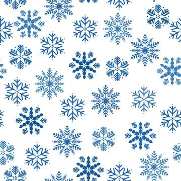Christmas seamless pattern. Snowflakes. It's snowing. Decorative pattern. Stock Illustration
