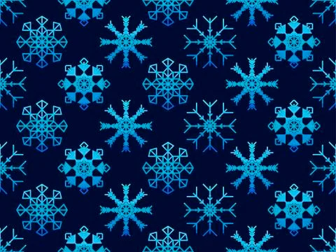 Christmas seamless pattern with snowflakes. Vector illustration Illustrazione stock