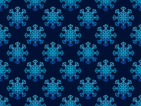 Christmas seamless pattern with snowflakes. Vector illustration 库存插图