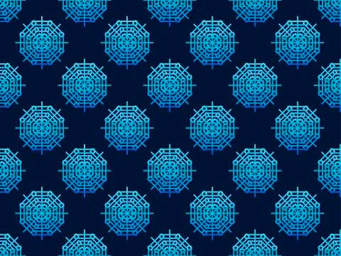 Christmas seamless pattern with snowflakes. Vector illustration 库存插图
