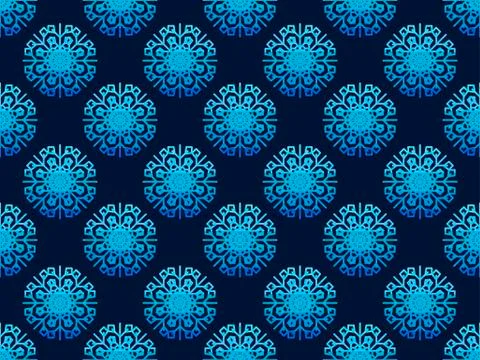 Christmas seamless pattern with snowflakes. Vector illustration Stock Illustration