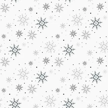 Christmas seamless pattern with snowflakes white background eps10 Stock Illustration