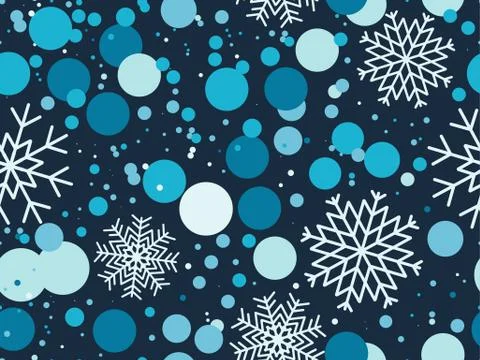 Christmas seamless pattern  snowflakes. Winter holidays background 스톡 일러스트