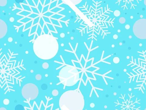 Christmas seamless pattern  snowflakes. Winter holidays background Stock Illustration