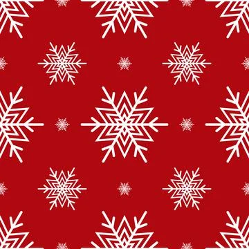 Christmas seamless pattern with snowflakes. Winter print. New Year background 스톡 일러스트