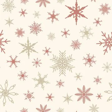 Christmas seamless pattern with snowflakes. Winter print. New Year background 스톡 일러스트