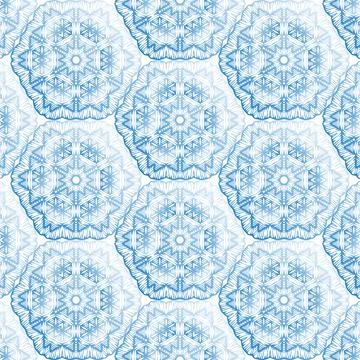 Christmas Seamless Pattern. Stylized Frozen Ornament. 库存插图