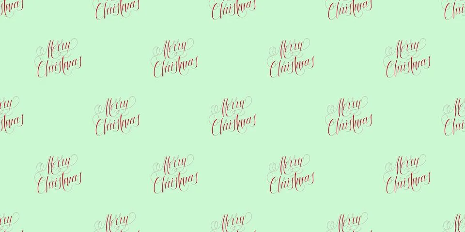 Christmas seamless pattern with text - Merry Christmas Stock Illustration