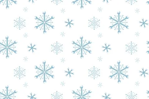 Christmas seamless pattern of tools and fasteners laid out in the shape of sn Stock Illustration