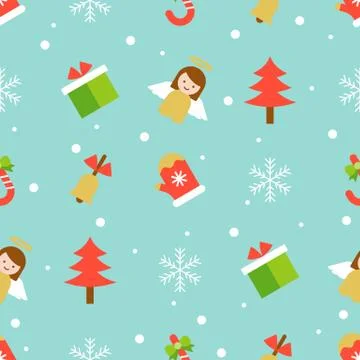 Christmas seamless pattern for use as wallpaper Stock Illustration