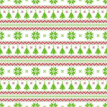 Christmas seamless pattern. Vector background. Stock Illustration