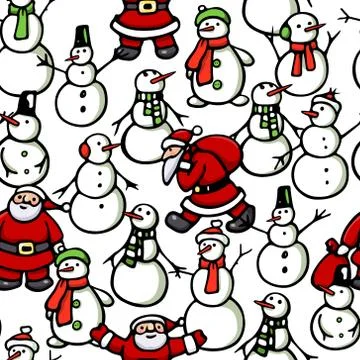 Christmas seamless pattern in vector Stock Illustration