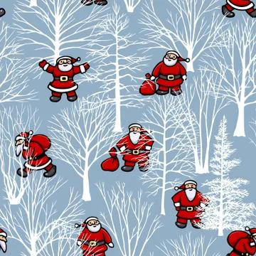 Christmas seamless pattern in vector Illustrazione stock
