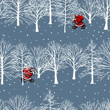 Christmas seamless pattern in vector Stock Illustration