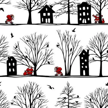 Christmas seamless pattern in vector Stock Illustration