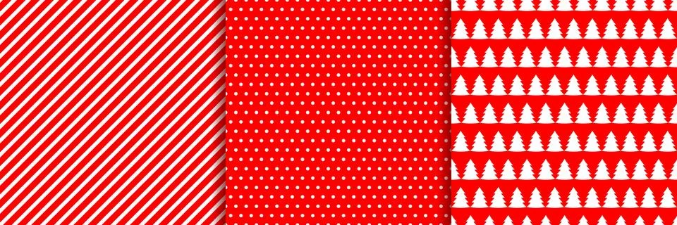 Christmas seamless pattern vector set Stock Illustration