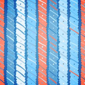 Christmas seamless pattern of wavy stripes Stock Illustration