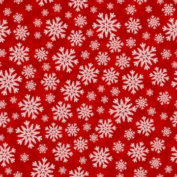 Christmas seamless pattern with white red snowflakes Stock Illustration