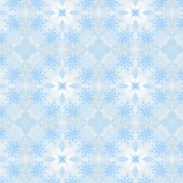 Christmas seamless pattern from white snowflakes Stock Illustration