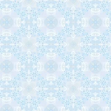 Christmas seamless pattern from white snowflakes Stock Illustration