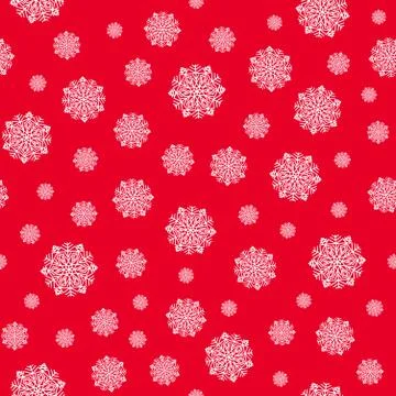 Christmas seamless pattern with white snowflakes. Winter texture. Stock Illustration