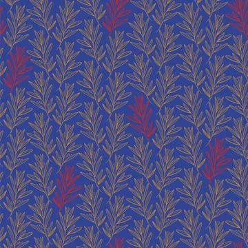Christmas seamless pattern with wild plants. Autumnal plants, holy tree leave Stock Illustration