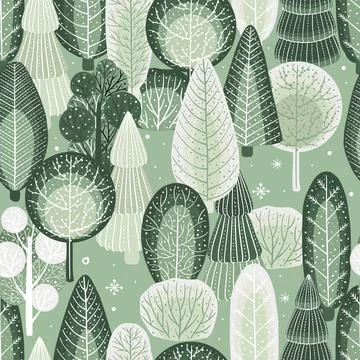 Christmas seamless pattern. Winter Xmas holidays. Vector design for paper, cover Stock Illustration