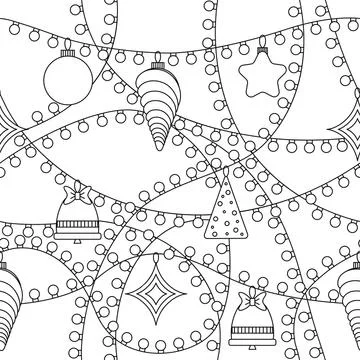 Christmas seamless pattern: wrapping paper texture, greeting card illustratio Illustrazione stock