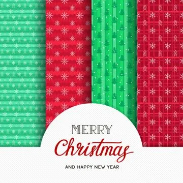 Christmas seamless patterns Stock Illustration