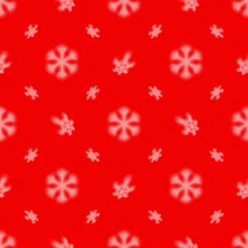 Christmas seamless snowflake pattern with blurred falling snow stars for Chri Stock Illustration