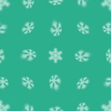 Christmas seamless snowflake pattern with blurred falling snow stars for Chri Stock Illustration