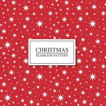 Christmas seamless star pattern. Red vector xmas endless background. Can be used 스톡 일러스트