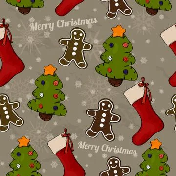 Christmas seamless texture. Stock Illustration