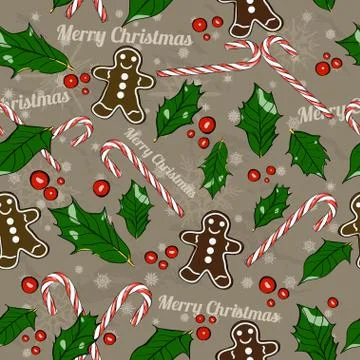 Christmas seamless texture. Stock Illustration