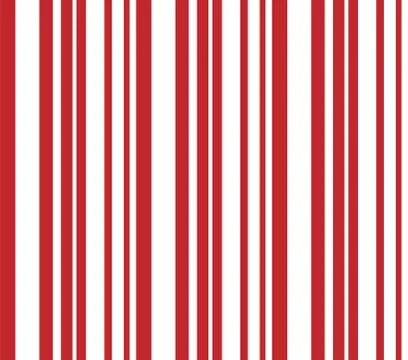Christmas Seamless Vector Pattern. Contain candy cane stripes in red and crea Stock Illustration