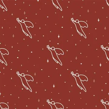 Christmas seamless vector pattern with decorative elements. Seamless patter.. Stock Illustration